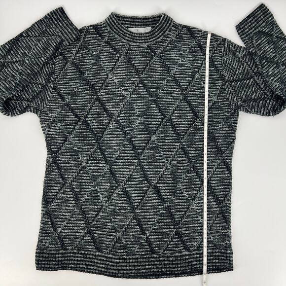 FIUME Made in Italy Vintage Mens Wool Blend Diamond Knit Sweater Size XXL - Picture 4 of 7